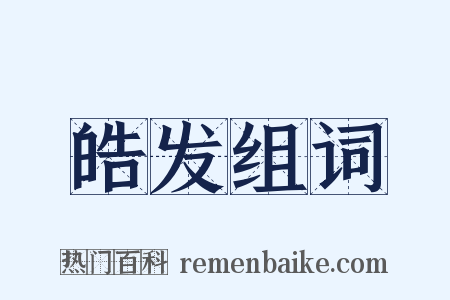 皓发组词是什么意思的图片